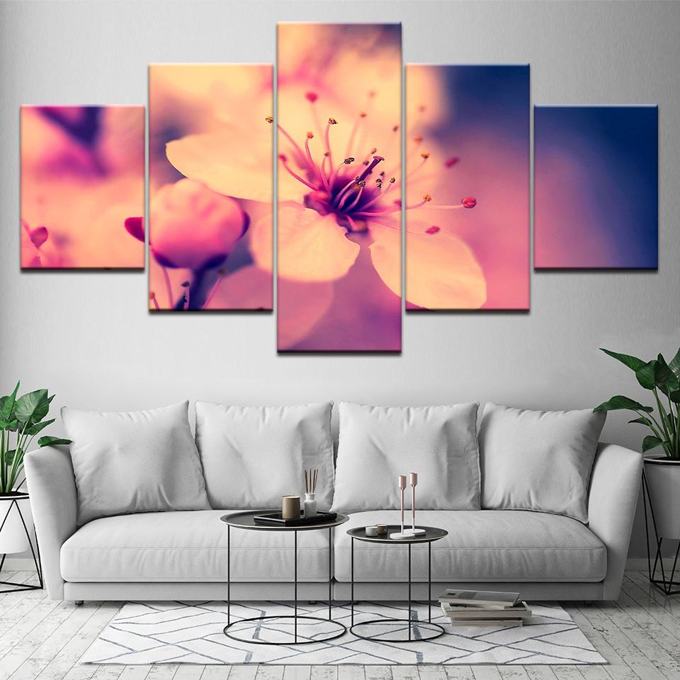 The art flowers 5 Panels Canvas Wall Art Wallpapers modern Poster Modular art painting for Living Room Home Decor