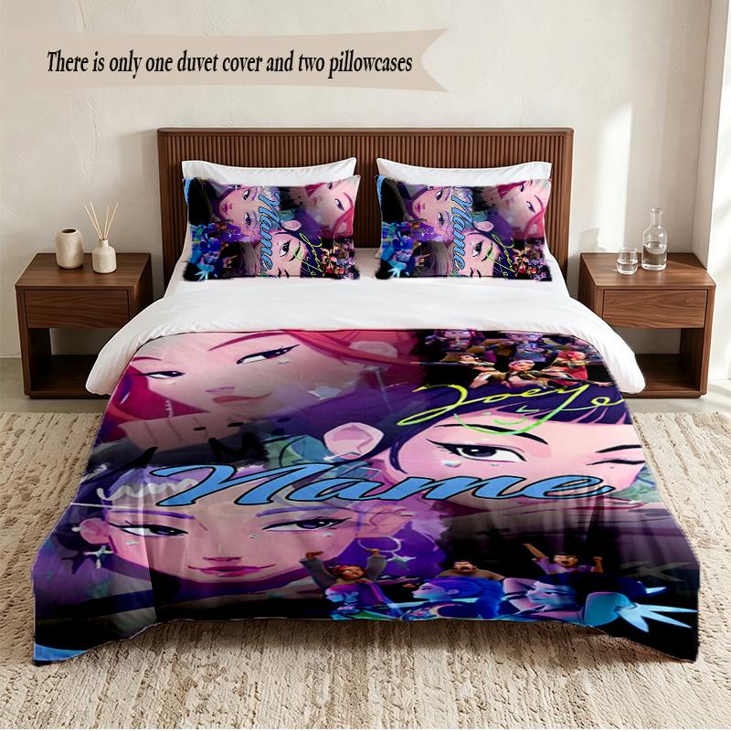 HUNTRIX Personalisierte Individuelle Name 3-teiliges Bettwäsche-Set Weiches Bettbezug-Set Für Schlafzimmer Heimdekoration