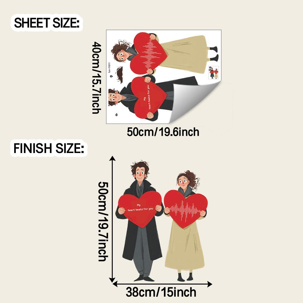 

Креативные и трогательные настенные наклейки для украшения и благоустройства гостиной и спальни для пар