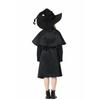 Children female cos magician wizard costume cosplay black dress set
