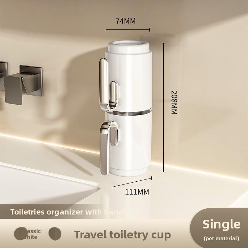 Travel Toiletries Cup, Electric Toothbrush, Toothpaste Storage Box, Portable Travel Couple Toiletries, Brushing Cup 1pc