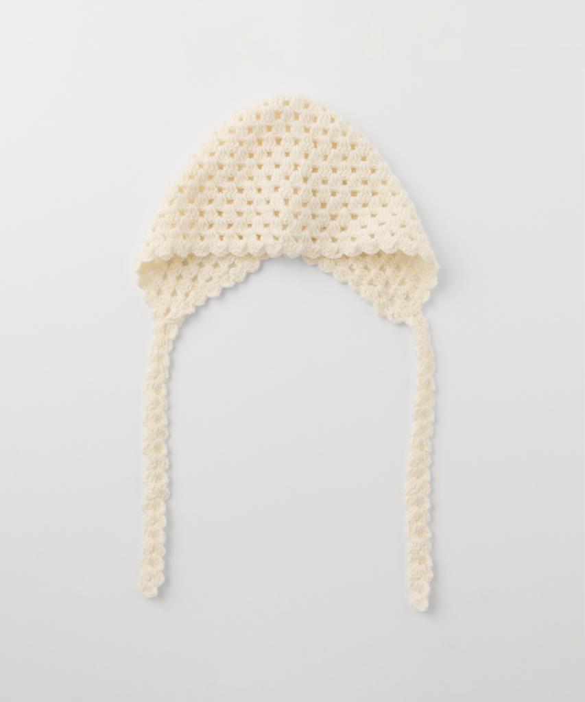 Selliteiljeu Handmade Crochet Earflap Beanie_Ivory