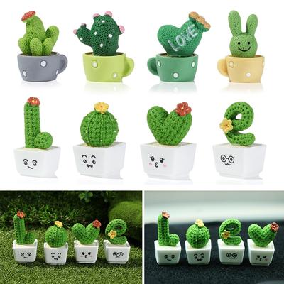 Lieferung Kaktusblüten-Figuren Mikro-Ornamente Kaktus-Miniaturen Mikro-Landschaftsfigurine