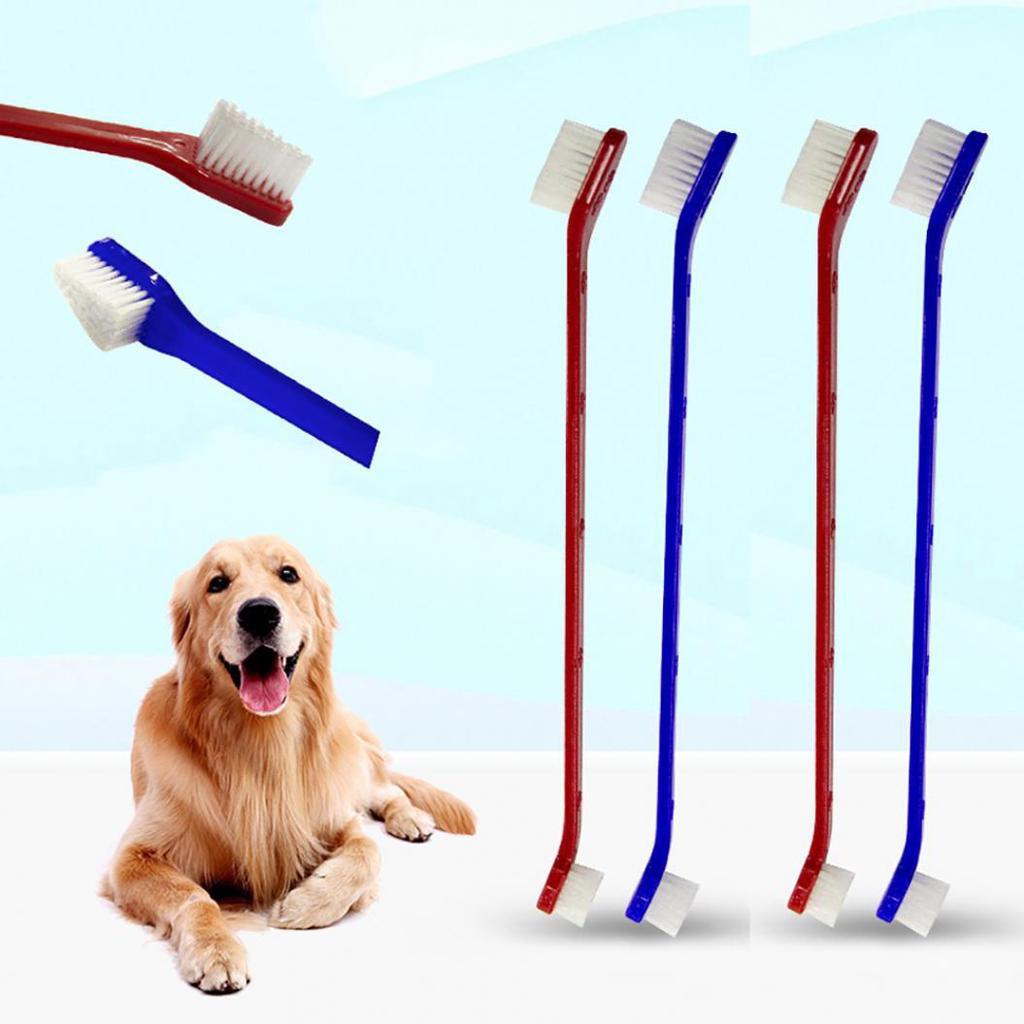 Double-end Toothbrush Pet Dog Puppy Dental Oral Teeth Cleaning Care Soft Brush
