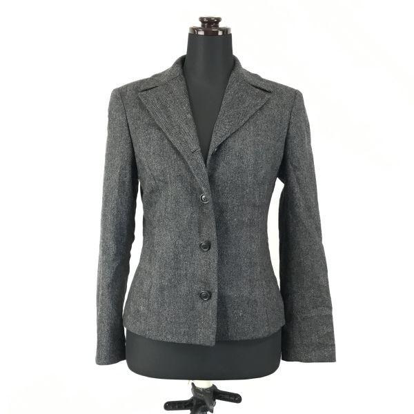 Piazza Sempione Autumn Winter Single Suit Knee-Length Skirt Fully Lined Women M 38 Gray