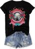 Vintage Band T-Shirt für Damen Retro Rock and Roll Grafik-T-Shirt Country Musik Konzert T-Shirt Lässige Kurzarm-Oberteile Unisex T-Shirt