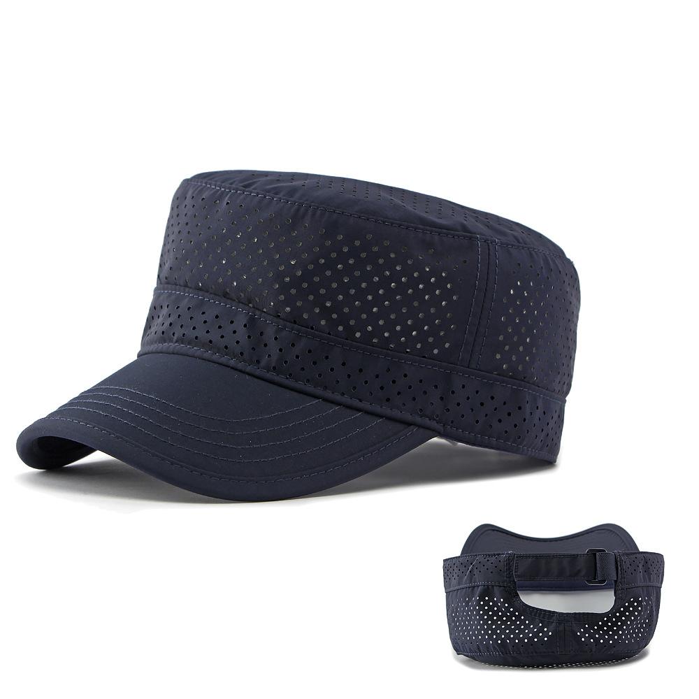 Summer Hat Men's Flat Top Hat Outdoor Mountaineering Cap Mesh Breathable Cap
