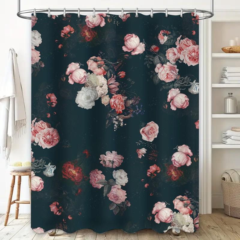 Vibrant Butterfly Shower Curtain Watercolor Floral Print Bathroom Decor Extra Long Size for Bathtub or Stand Up Shower Enclosure