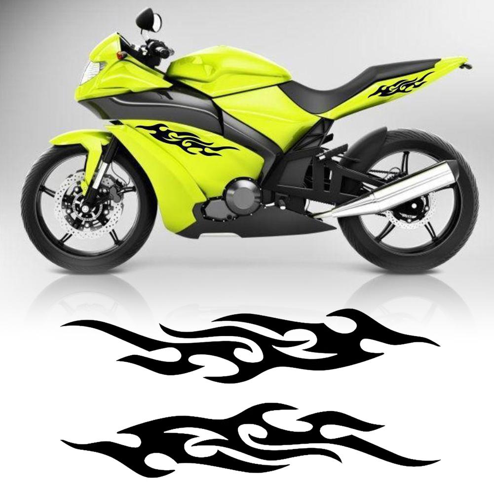 2Pcs 30/40/50cm Car Motorcycle Sticker Flames Reflective Decal Sticker Decoration Decals Vinyl Waterproof Motorcycle Accessories