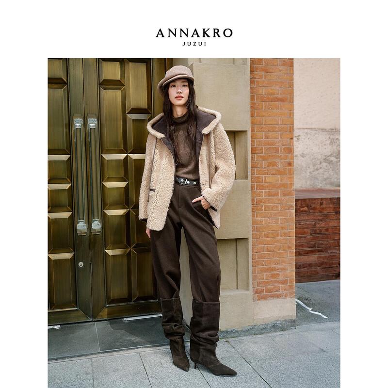 Jiu Zi Anna Kou Women's Reversible Hooded Wool-Lined Barn Coat