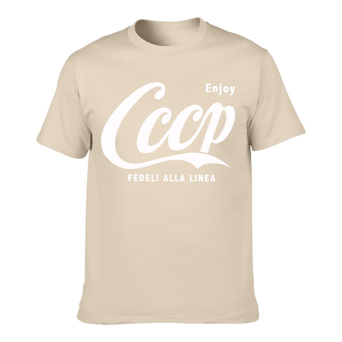 CCCP Faithful to the Line Music Punk Rock Soviet Red Star TShirt Design for Men Loose Fit Short Sleeve Shirt 2XL