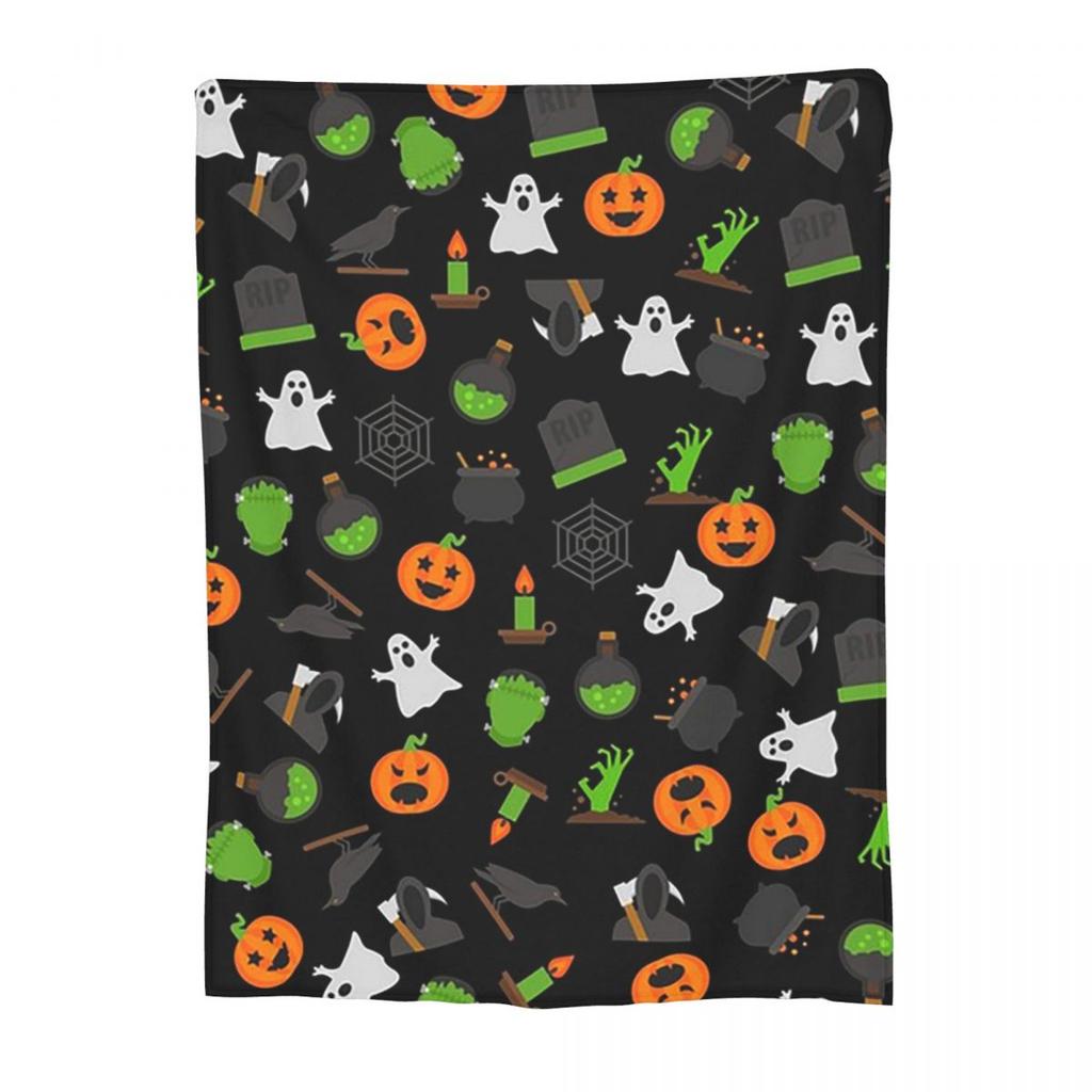 Halloween-Kürbisse und Geister Hexenparty Decken Fleece-Kuscheldecke Überwürfe für Sofa Bettwäsche Überwürfe Tagesdecke Steppdecke