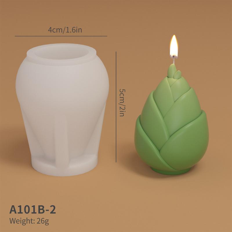 Bamboo Panda Shape Candle Silicone Molds for Making Candle Resin Pillar Aromatherapy Candles Wax Soap Flower Specimen Clay Craft