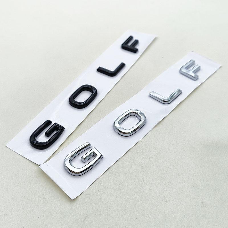 Nuovo Logo 3D ABS Cromato Nero Emblema Golf Lettere Stemma Adesivo Baule Posteriore Auto Per Golf MK7 MK7.5 MK8 Accessori Styling Auto