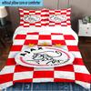AFC Ajax Emblem Design 3PCS Bedding Set 2D Printing (Includes 1 Duvet Cover + 2 Pillowcases Coreless), Bedroom decor,Fan Gift