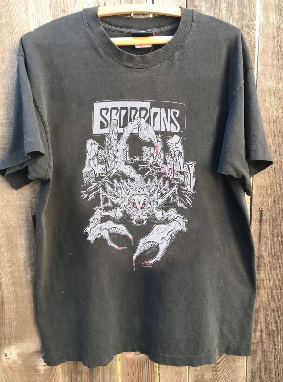 

1990 Scorpions Tease Me Please Me Tour Charcoal Color Shirt S5XL WA2612 Unisex T-Shirt XXL
