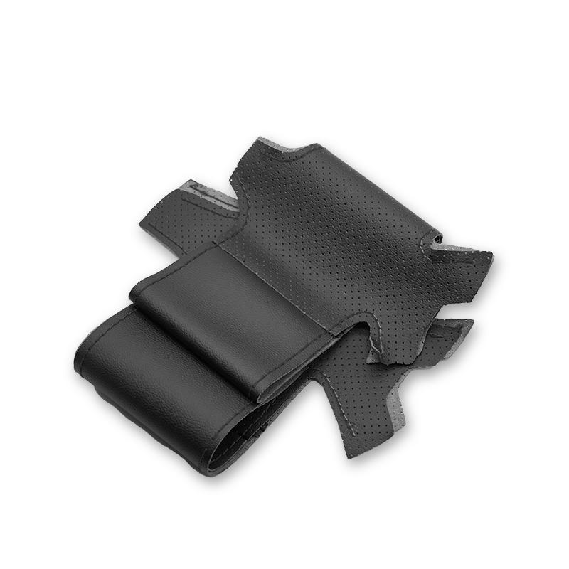 Für VW Golf 4 MK4 Passat B5 1998-2005 DIY handgenähte Lenkradhülle aus schwarzem perforiertem Mikrofaser-Leder Autozubehör