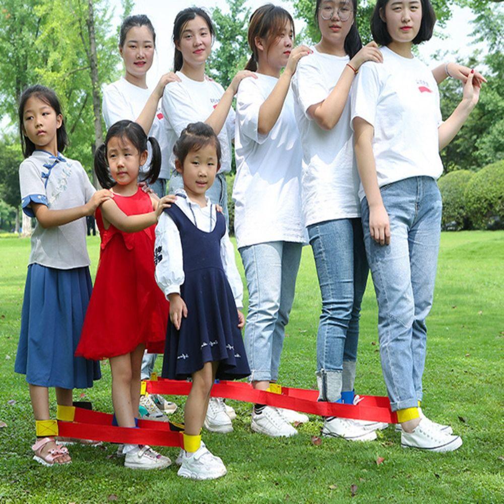 4 Legged Race Belt Balance Contact Sense Giant Footsteps Teamwork Giant Footsteps Sports Toys
