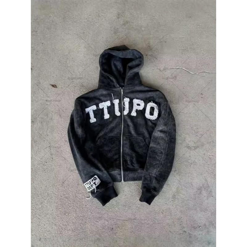 Unisex Übergroßer Kapuzenpullover Mit Y2K Grafikdruck - Winter Streetwear Lässiger Pullover XS black