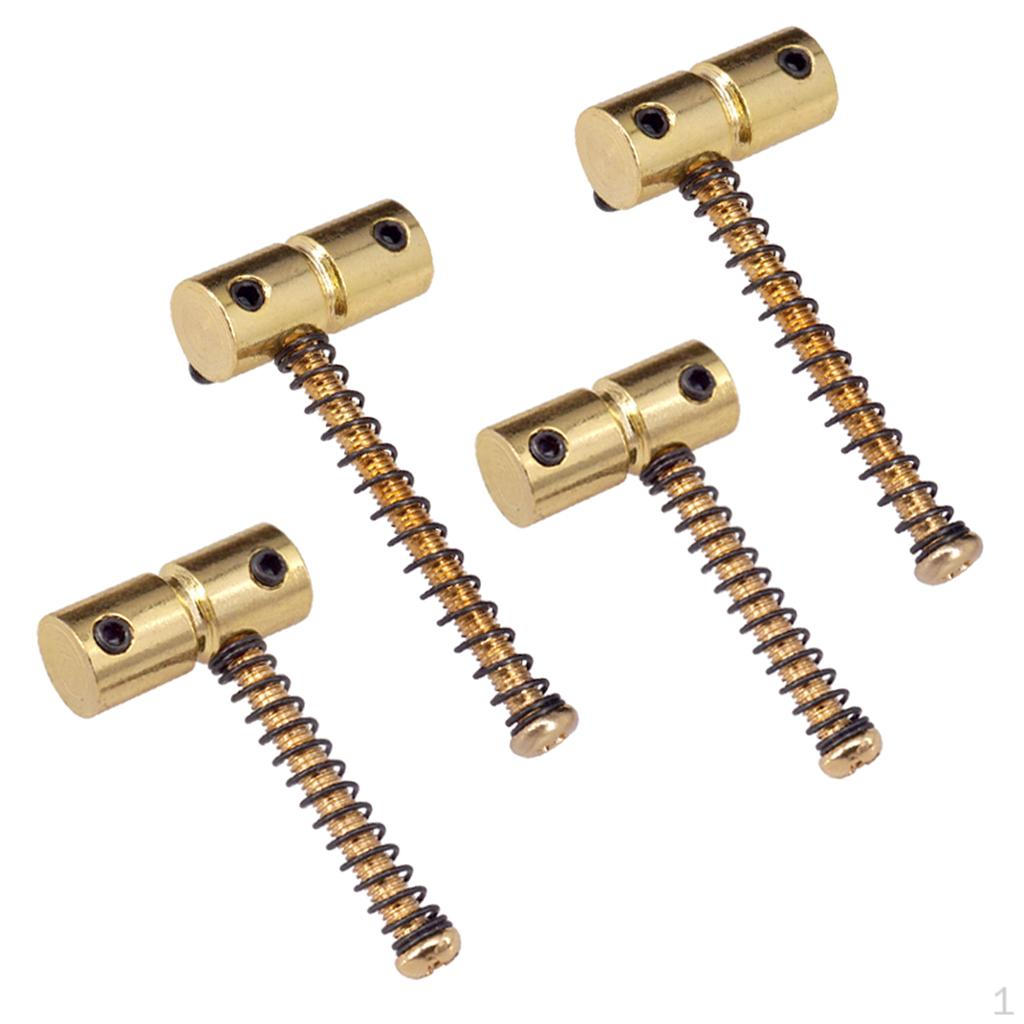 4 Pieces Electric Bass Guitar Bridge Saddle Mounting Screw Fixed String Code Parts