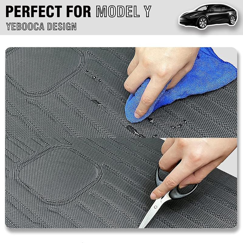 For Tesla 2019-2023 Model Y Rear Seat Back Cover TPE Rear Backrest Protector Pad All Weather Split Liner Pet Mat Anti-dirty Pad