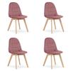 Bora Chair - Dark Pink Velvet X 4
