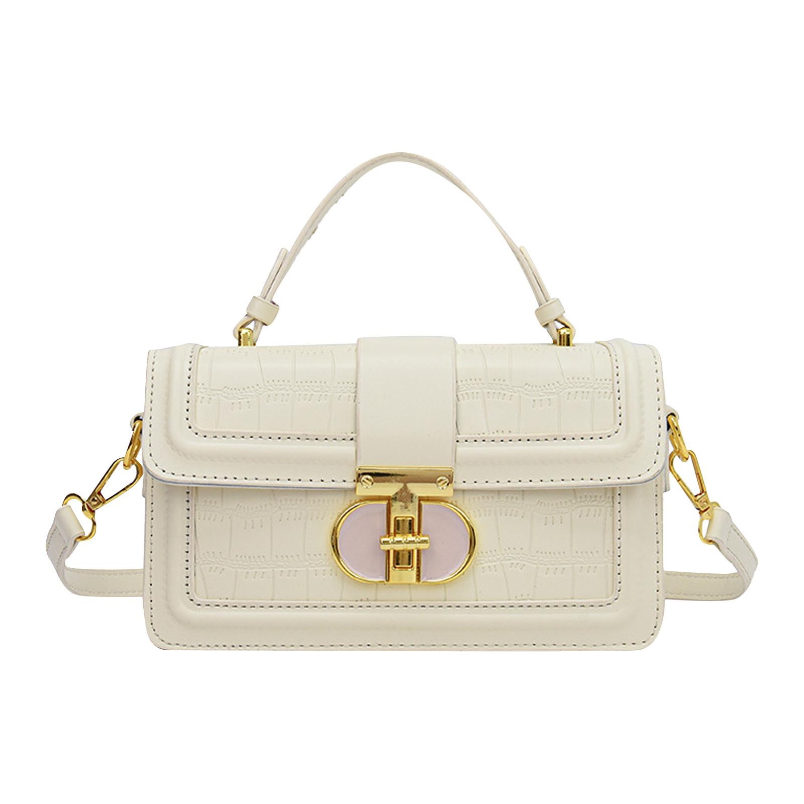 

Винтажная сумка, женская сумка, фактурная сумка через плечо, сумка через плечо с индивидуальным каменным узором One Size белый