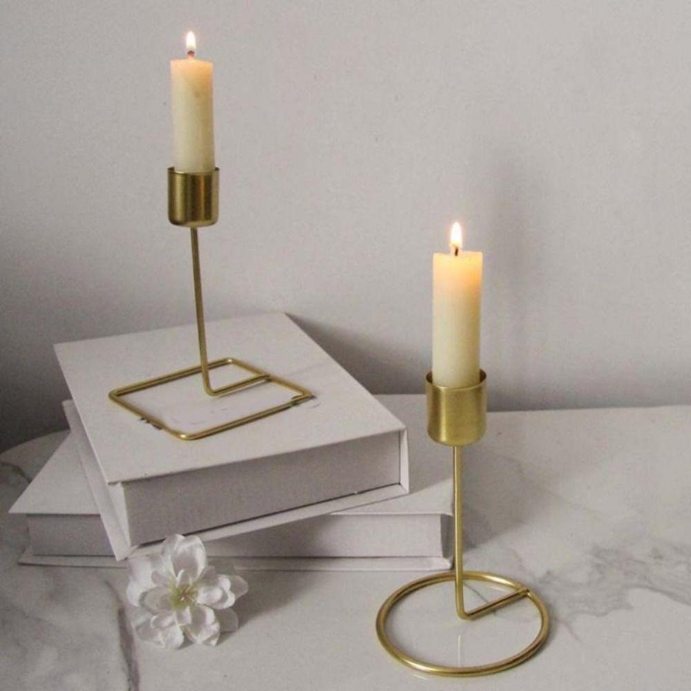 Exquisite Metal Candlestick Iron Art Single Head Candlestick Gold Candle Holders  Home Decor
