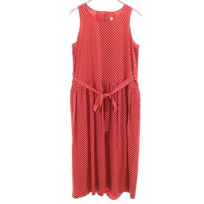 PINK HOUSE Polka Dot No Sleeve Long Dress Red Series Women Used