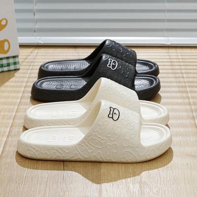 Summer Non-Slip Cartoon Slippers for Couples - Thick Sole for Home, Shower, and Hotel Use