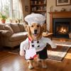 Creative Adjustable Pet Funny Chef Costume Comfortable Breathable Pet Cook Outfit Polyester Dog Cosplay Costumes Halloween