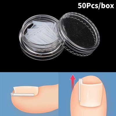 50 buc. Instrument de corectare a unghiilor încarnate de la picior pentru tratamentul unghiilor încarnate, autocolant pentru plasture elastic, Clip de îndreptare, instrument de pedichiură.