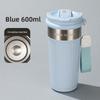 Modern Double Wall Insulated Coffee Mug With Straws For Home Office Use