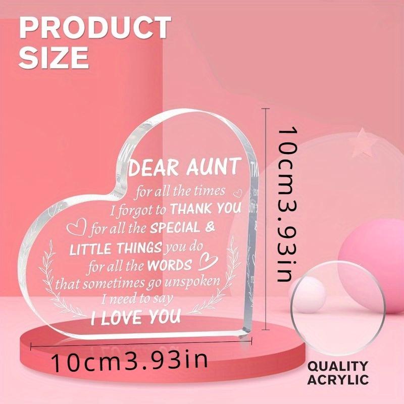 Aunt Acrylic Keepsake - Heartfelt Christmas Gift from Niece/Nephew