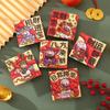 6pcs Traditional God of Wealth Red Envelope Cartoon Lucky Money Bags Money Packet  New Year Gifts