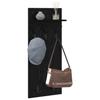 Wall Mounted Nightstand Black Oak Effect 40 x 10 x 90 cm