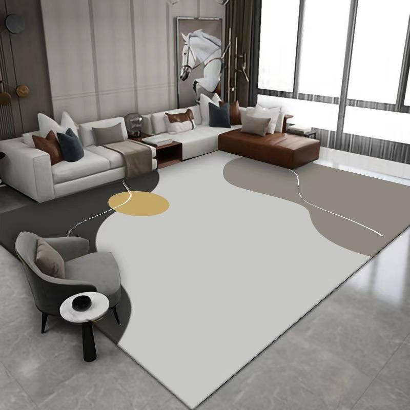 

Black Grey Abstract Carpets for Living Room Decoration Dirty-resistant Floor Mat Rugs Bedroom Sofa Coffee Table Area Decor Rug 40x60cm