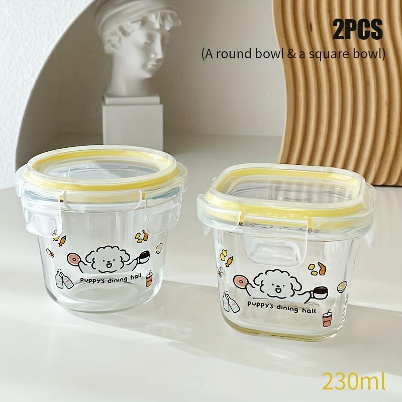 

Набор из 2 мини герметичных контейнеров для приготовления еды из высокоборосиликатного стекла. Подходят для микроволновой печи, многоразовые, идеально подходят для фруктов, салатов, овсянки, завтрака, йогурта, десертов. Dog