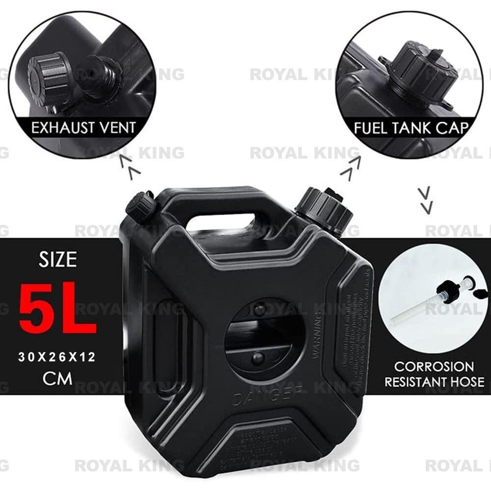 Black "Jerry Can With Fitting" Fit For Royal Enfield Himalayan BS4/BS6
