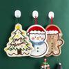 Christmas Hand Towel Cartoon Gingerbread Man Snowman Coral Fleece Towel Christmas Home Kitchen Bathroom Decoration Xmas Gifts