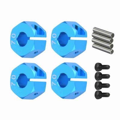 4ks/Sada 12mm 7.0 Šestihranný Adaptér Náboje Kola pro RC Model Vozidla s Kolíky & Šrouby