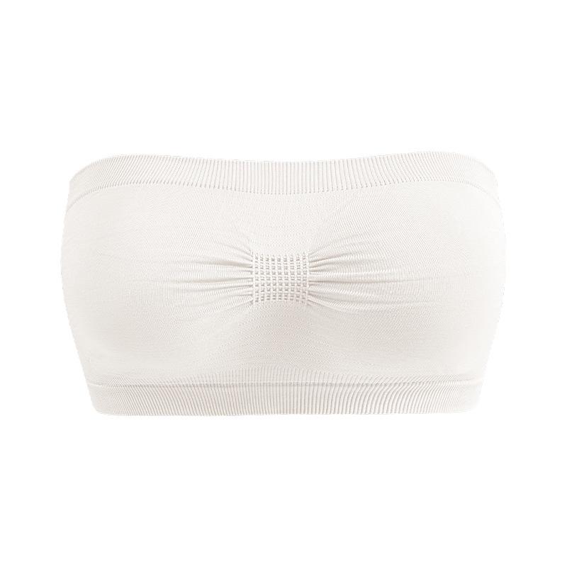 

Plus Size Strapless Bandeau Bra for Women - Breathable, No Padding, One-Word Wrap. S