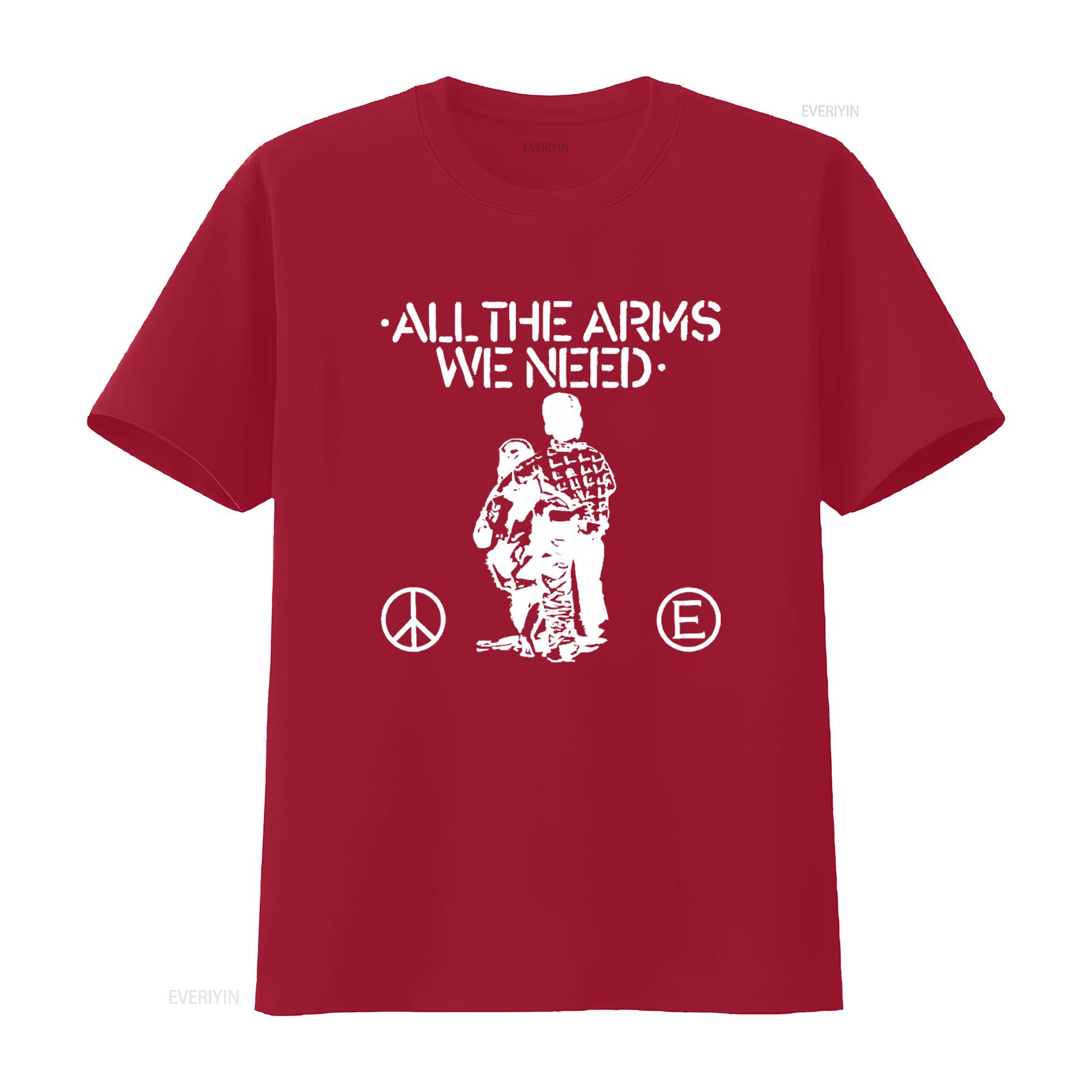 

All the Arms We Need 2 Sided T Shirt Punk Crust Thrash Animal Rights Peace Equality Love vintage Washed streetwear Comfortable S
