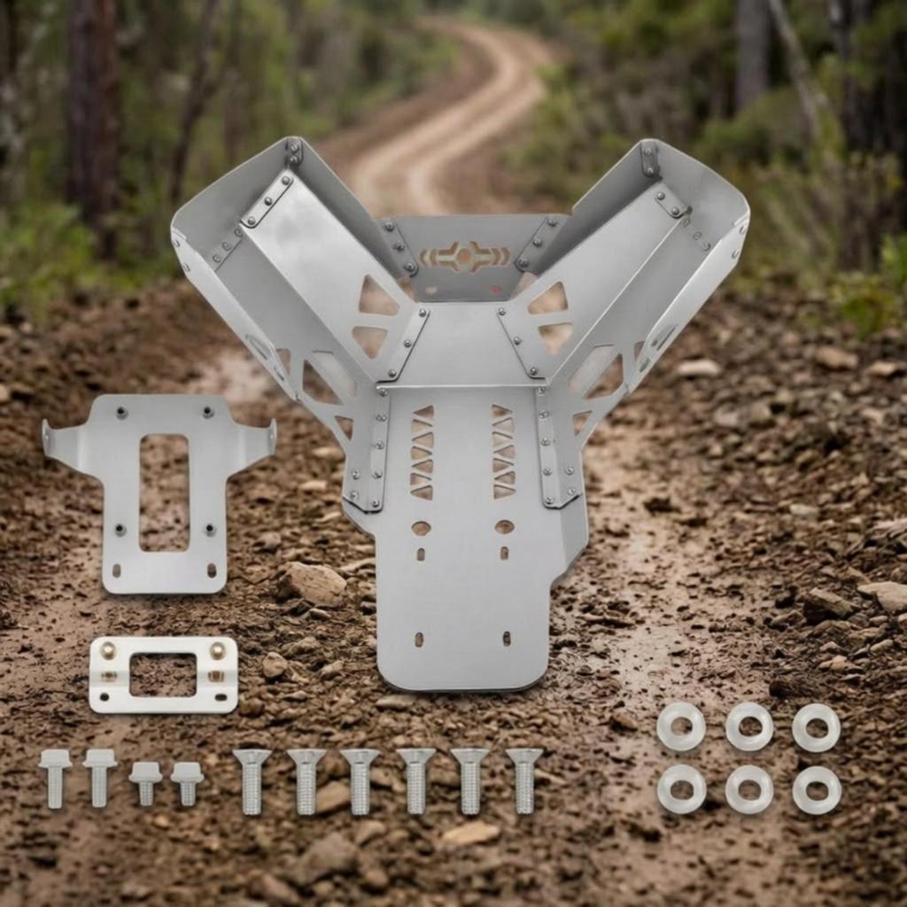 Motorcycle Engine Lower Shock Absorption Resistant Skid Plate with