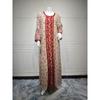 Indonesia Middle East Turkey Arab Dubai Saudi Gauze Embroidered Sequin Robe Dress Dresses