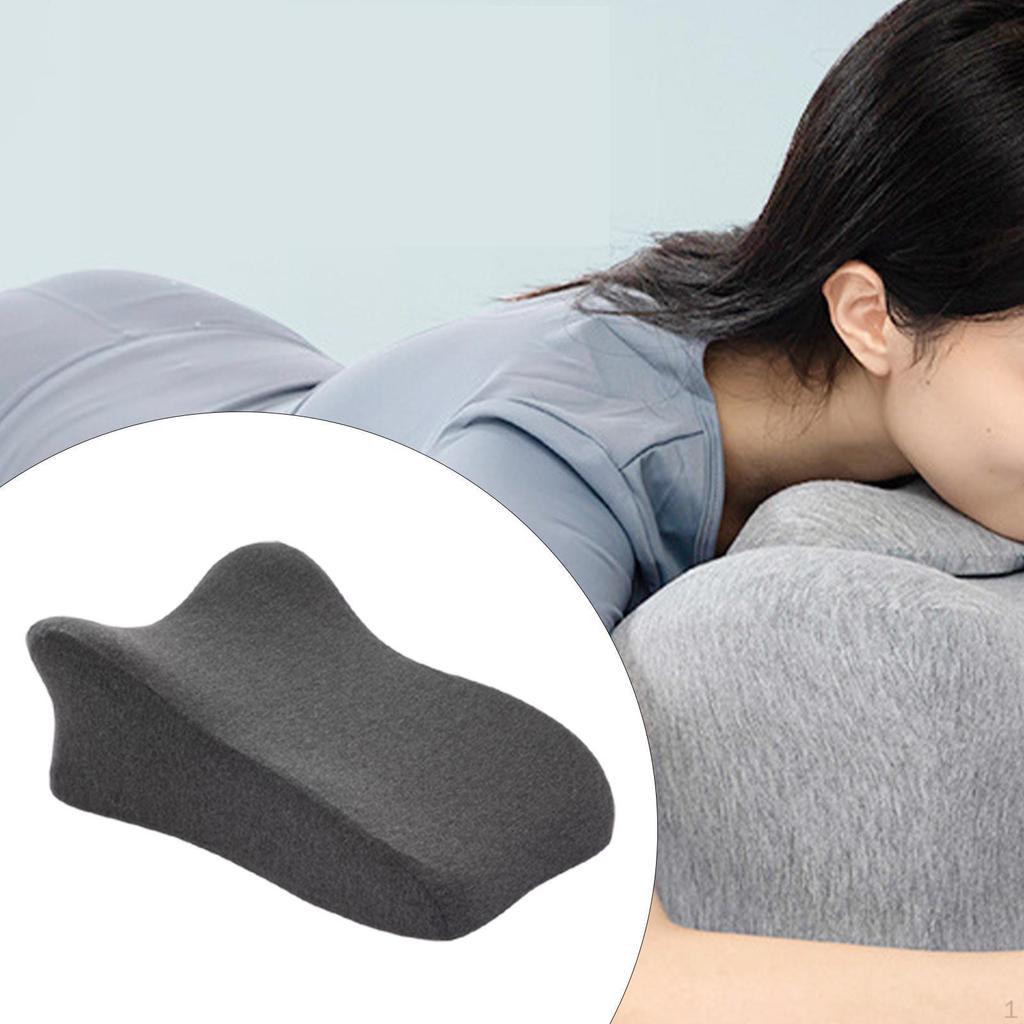 Face Down Pillow Ergonomic Wedge for Relaxing Office Living Room Grey
