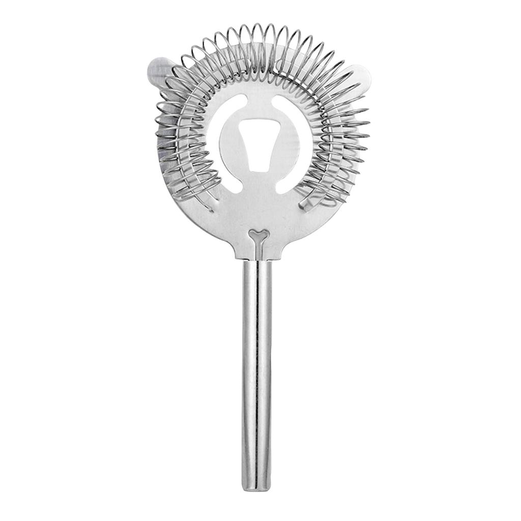 Cocktail-Sieb aus Edelstahl. Federfilter-Design für effiziente Filterung von Eis und Verunreinigungen. Kompatibel mit verschiedenen Cocktailgläsern und