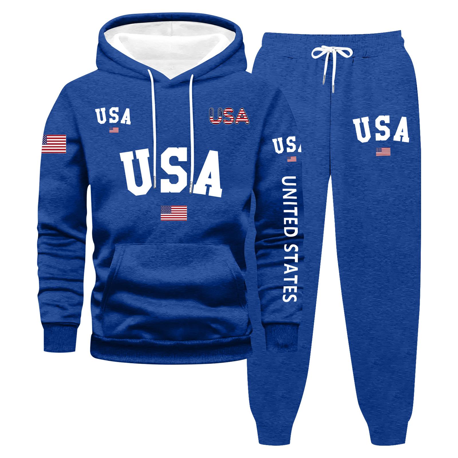 

Men s Large Size Solid Color Printed Sweatshirt Set Men s Casual Sports Suit Sweatshirt Set XL