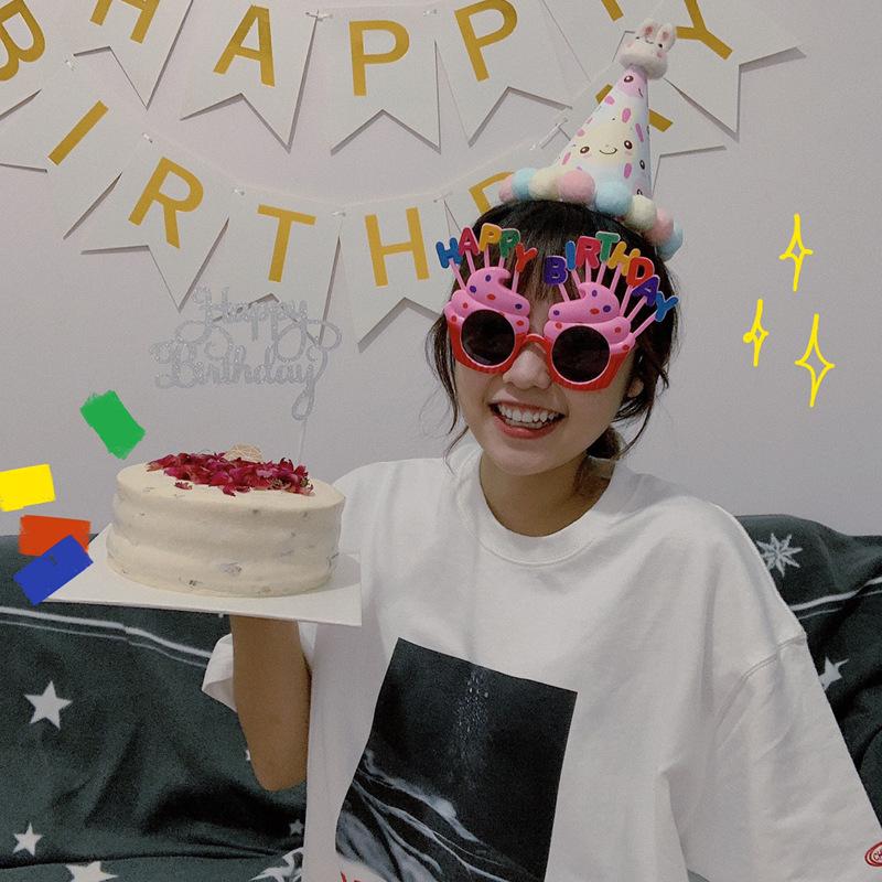 Occhiali da festa divertenti occhiali di compleanno decorazione torta Occhiali da sole per donne uomini