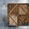 Wooden Door Print Shower Curtain Farm Vintage Door House Decoration Polyester Fabric Partition Bath Curtain Bathroom Bathtub